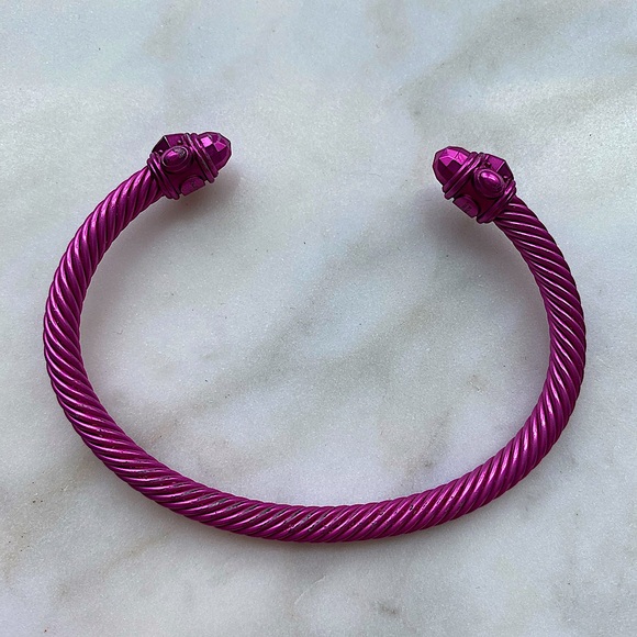 LE David Yurman Renaissance® Classic Cable Bracelet Pink Aluminum, 5mm - Picture 3 of 6